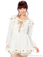 【LIZLISA】ビッグ衿トップス