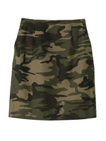 バックサテンカモフラージュスカート