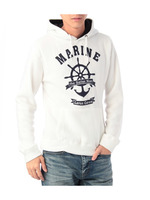 マリンプリント柄パーカカットソー