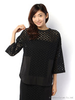 【Omekashi】エンブロイダリー切替プルオーバー