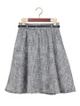 L55ベルト付ツィードフレア／SK
