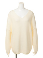 V開きスプリングニットTOPS