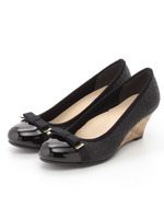 【ILIMA】ウエッジリボンパンプス