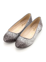 グラデーショングリッターフラットシューズ