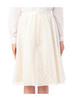 フラワー刺しゅうオーガンジースカート