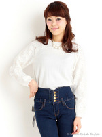 袖レースニットプルオーバー【Special Price】