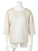 【Omekashi】JQタック七分袖ブラウス