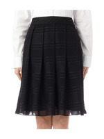 パネルボーダーシフォンプリーツスカート