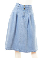 [L.B DAILY STOCK]タックフレアデニムスカート