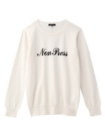 [L]シルク混ロゴニット