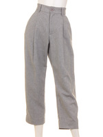 【mystic】メランジ布帛タックパンツ