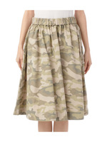 カモフラ柄フレアスカート