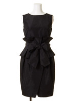 ダブルペプラムリボンワンピース