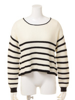 ボーダーダウンニットTOPS