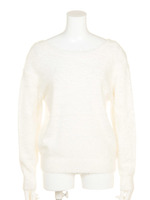 2wayフェザーヤーンニットTOPS