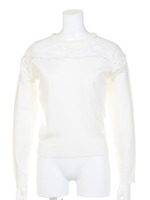 オーガンジーレースドッキングニット