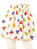 レトロ花柄フレアーショートパンツ