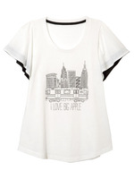 PJ/MHBプリンテッドフレアスリーブT