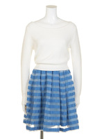 シアーボーダーニットコンビOP