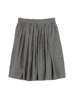 リネン混ギンガムチェックフレアスカート