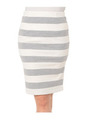 ワイドピッチボーダーペンシルスカート