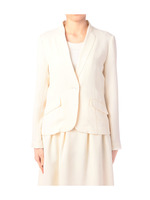 一つ釦鹿の子テーラードジャケット