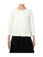 後ぺプラムクルーネックカーディガン