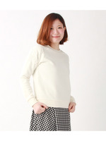 袖デザインレースカットソー