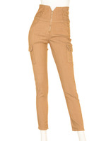 【CASUAL】カラーZIPカーゴスキニーPT