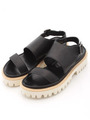 【ALL BLACK】SOLID COLOR CONFORT SANDAL