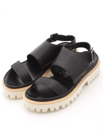 【ALL BLACK】SOLID COLOR CONFORT SANDAL