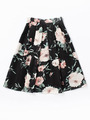 フラワープリントミモレ丈スカート