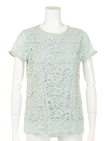 オールレースパイピングブラウス