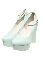 トゥ切替ワンストラップパンプス