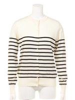 14Gクルーネックボーダーカーデ/ライトミックス