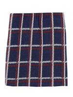 2カラーチェックニットSK/NAVY