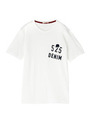 525 DENIM プリント Tシャツ/ネイビー系(094)