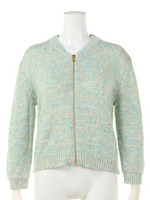 MIXニット　ショートブルゾン/ペパーミント