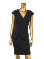 Vネックスリムドレス/ホワイト