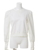 [FURFUR]袖布帛パフスリーブ プル/WHT