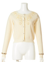 [L.B CANDY STOCK]ビジュー釦カーディガン/WHT