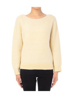 [L]ウール混ベーシックニット/イエロー系(930)