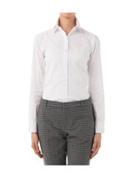 [L]ストレッチブロードシャツ/ホワイト(101)