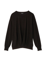 [L]タック使いドロップショルダーニット/ブルー(092)