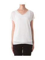 [L]リネン透かし編みニット/ホワイト(001)