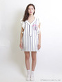 baseball  dress/WHITE