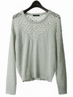 【2ndline】パール付き透かしニットトップスCL−0399/DBL