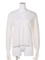 【CASUAL】smooth skinny V/N knit (PO)/ブラック