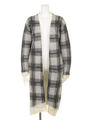 【CASUAL】モヘア混チェックガウン/アイボリー