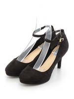 【ILIMA】カラースエードアンクルストラップ取り外しパンプス/ブルー